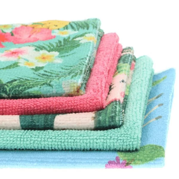 Sorbo Pack Of 5 Microfibre Cloths In Botanical Print - Image 5