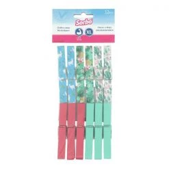 Sorbo Pack Of 12 Pegs In Botanic Print
