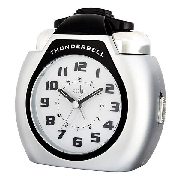 Acctim Thunderbell Alarm Clock Silver