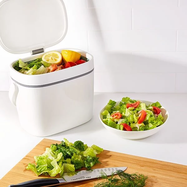 OXO Good Grips Easy-Clean White Compost Bin 6.62L - Image 6