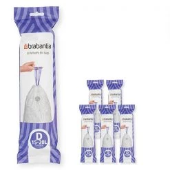 Brabantia PerfectFit Bags D 15-20 Litre Multipack Of 120 Bags 6x20