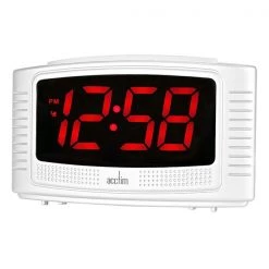 Acctim Vian Alarm Clock White