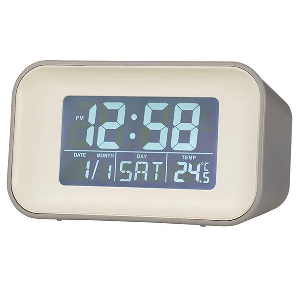 Acctim Alta Alarm Clock Owl Grey - Image 3