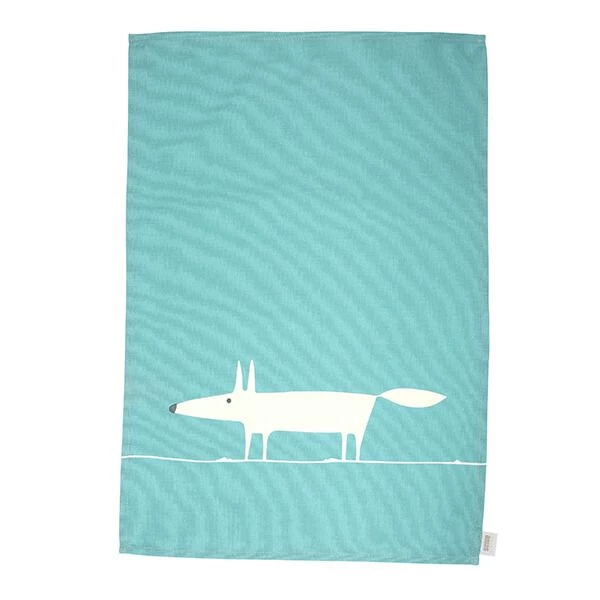 Scion Living Mr Fox Teal Set Of 2 Tea Towels - Image 2