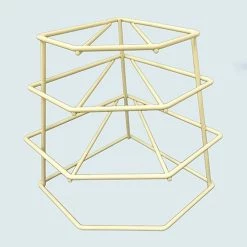 Delfinware Wireware Cream 4 Tier Plate Stacker