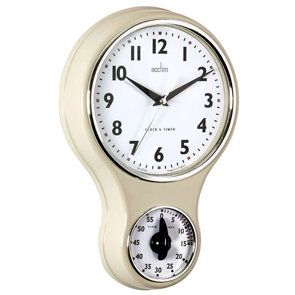 Acctim Kitchen Time Wall Clock Cream - Image 2