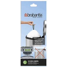 Brabantia Perfectfit Bags Size G 30 Litre 20 Bag Roll