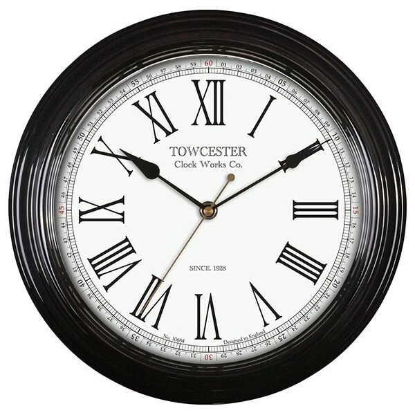Acctim Redbourn Wall Clock Black - Image 2