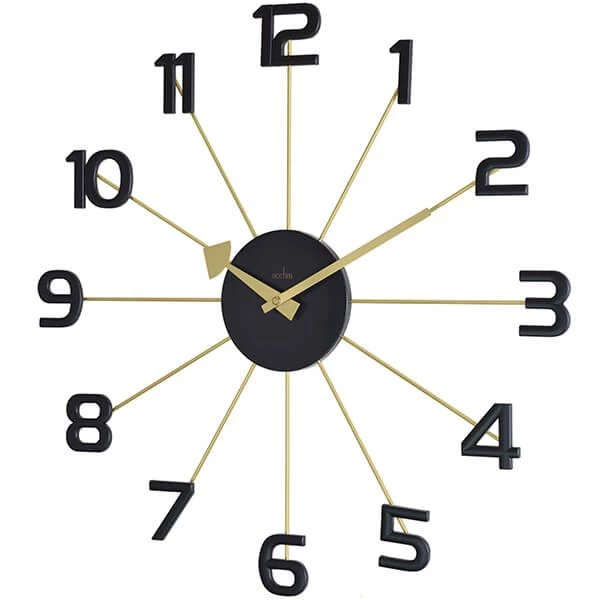 Acctim Astraea Wall Clock Gold/Black - Image 2
