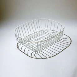 Delfinware Wireware White Oval Sink Basket
