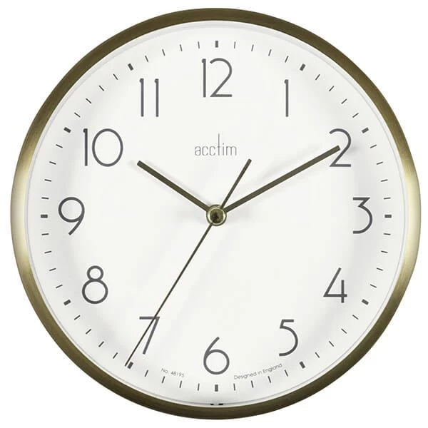 Acctim Ava Wall Clock Gold