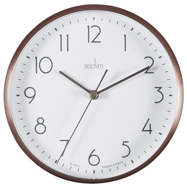 Acctim Ava Wall Clock Copper