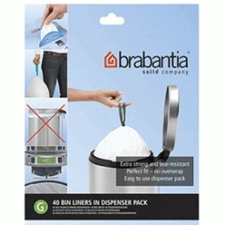 Brabantia PerfectFit Bags G 23-30 Litre Dispenser Pack Of 40 Bags
