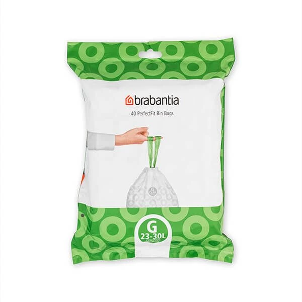 Brabantia PerfectFit Bags G 23-30 Litre Dispenser Pack Of 40 Bags - Image 2