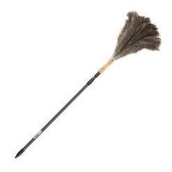 Valet Extendable Ostrich Feather Duster 1.5 To 2.5m Silver Handle