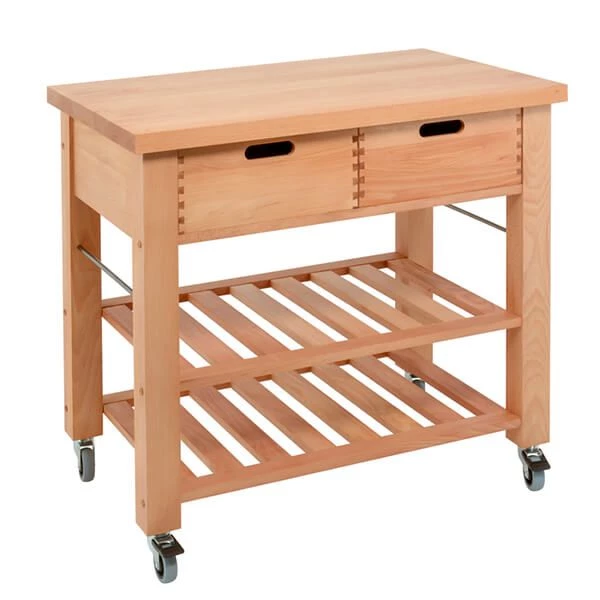 Eddingtons Lambourn Contemporary 2 Drawer Kitchen Trolley - Image 2