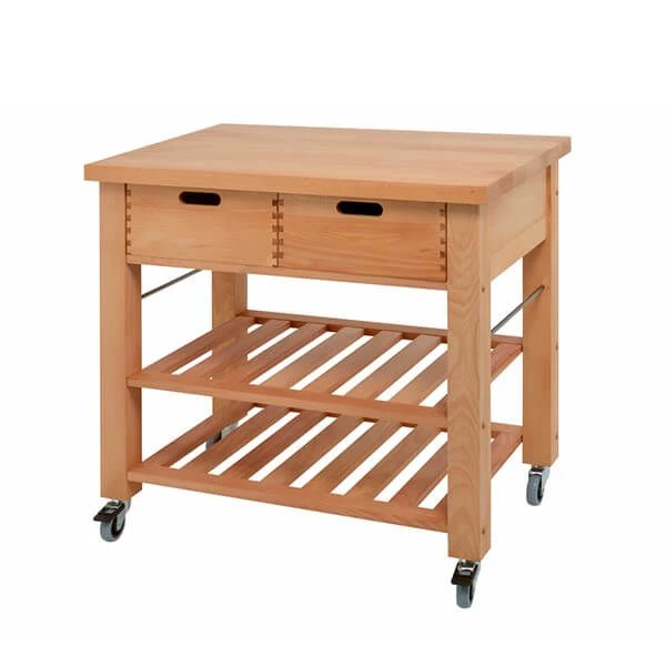 Eddingtons Lambourn Contemporary 2 Drawer Kitchen Trolley