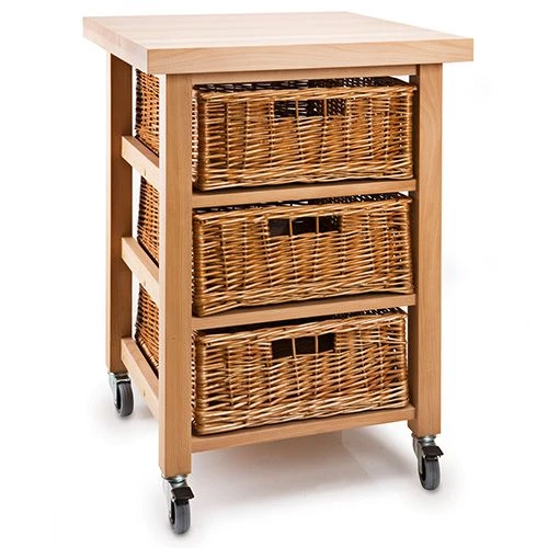 Eddingtons Lambourn Vegetable 3 Basket Kitchen Trolley