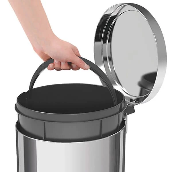 Tramontina Polished Stainless Steel Pedal Bin 3L - Image 4