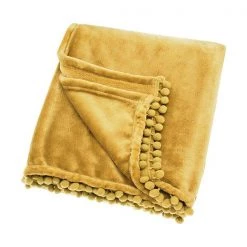 Walton & Co Cashmere Saffron Touch Fleece Throw