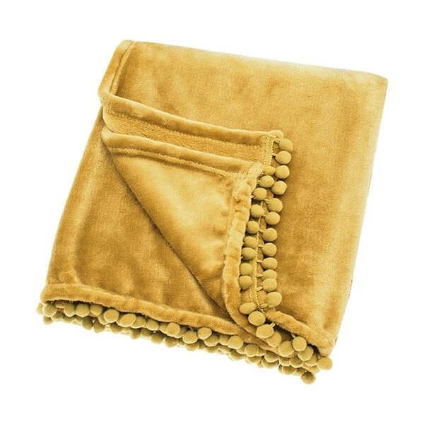Walton & Co Cashmere Saffron Touch Fleece Throw