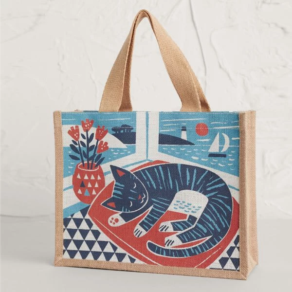 Seasalt Cute Jute Snoozing Cat - Image 2