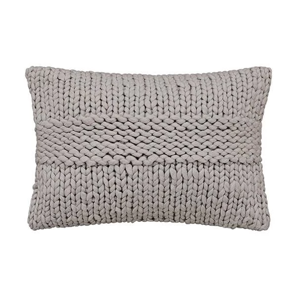 Katie Piper Reset Chunky Cushion 60 X 40cm Silver
