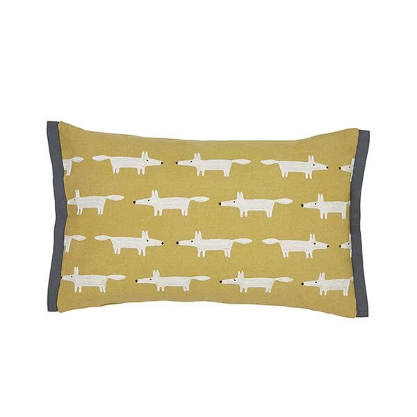 Scion Living Mr Fox Cushion 30 X 50cm Mustard And Charcoal