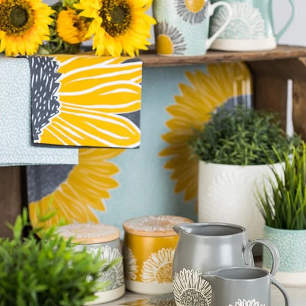 English Tableware Company Artisan Flower Set Of 2 Tea Towels - Image 5