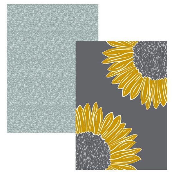 English Tableware Company Artisan Flower Set Of 2 Tea Towels