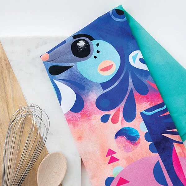 Maxwell & Williams Pete Cromer Tea Towel Kingfisher - Image 3