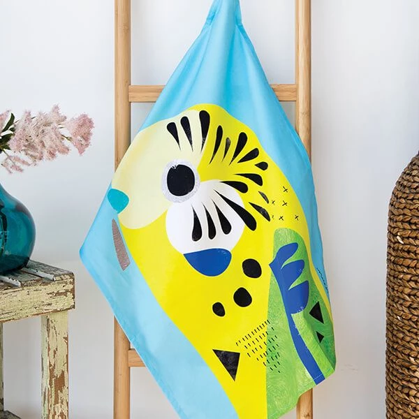 Maxwell & Williams Pete Cromer Tea Towel Budgerigar - Image 4