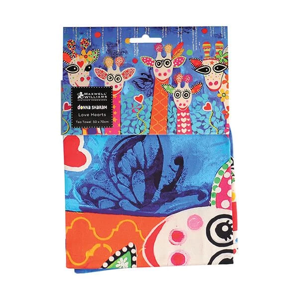 Maxwell & Williams Love Hearts Tea Towel Mr Gee Family - Image 2