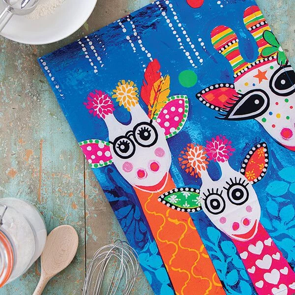 Maxwell & Williams Love Hearts Tea Towel Mr Gee Family - Image 3