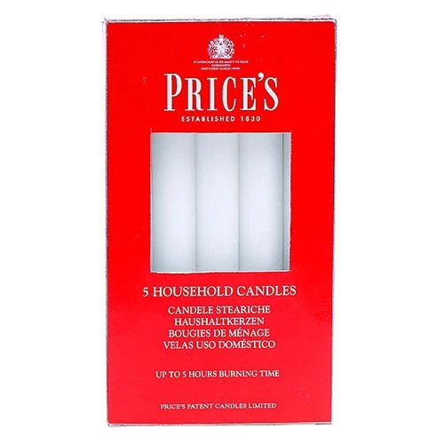 Price's Prices Household Candles Pack Of 5