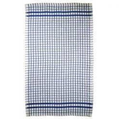 Le Chateau Small Check 41 X 66cm Tea Towel Blue & White
