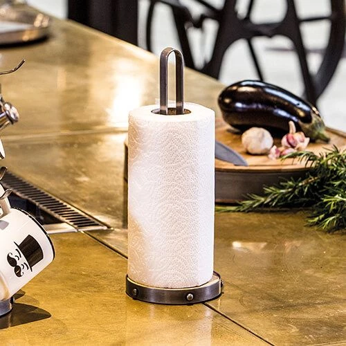 Industrial Kitchen Mango Wood Towel Holder - Image 2