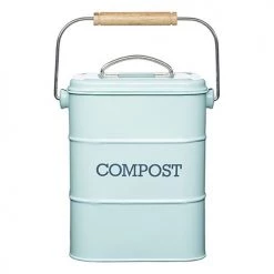 Living Nostalgia Vintage Blue Compost Bin
