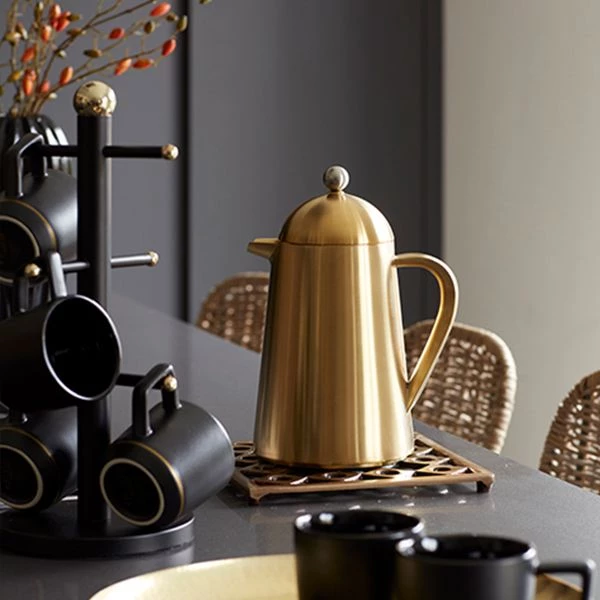 MasterClass Black And Brass Finish Mug Tree 35cm - Image 3
