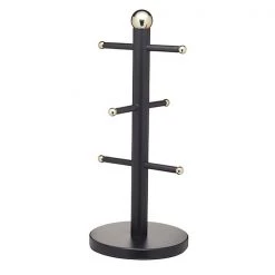 MasterClass Black And Brass Finish Mug Tree 35cm