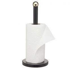 MasterClass Black And Brass Finish Towel Holder 35cm