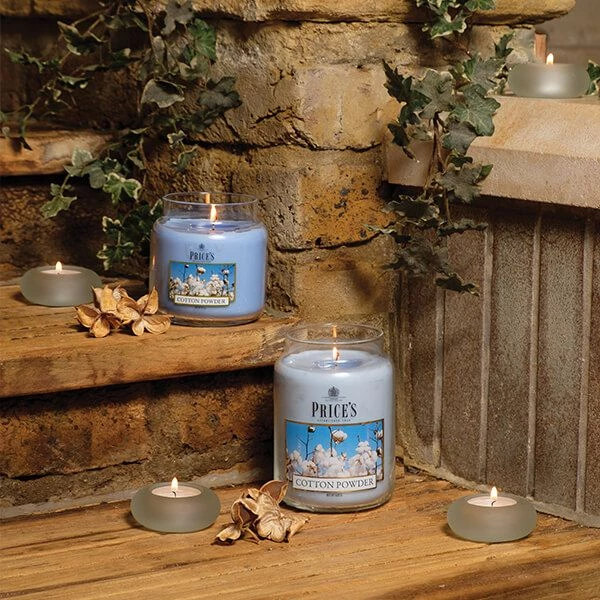 Price's Prices Fragrance Collection Cotton Powder Large Jar Candle - Image 2