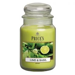 Price's Prices Fragrance Collection Lime / Basil Large Jar Candle
