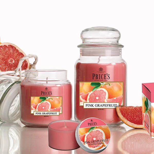 Price's Prices Fragrance Collection Pink Grapefruit Large Jar Candle - Image 2