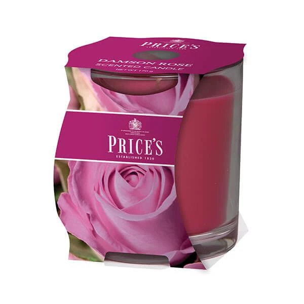 Price's Prices Fragrance Collection Damson Rose Cluster Jar Candle