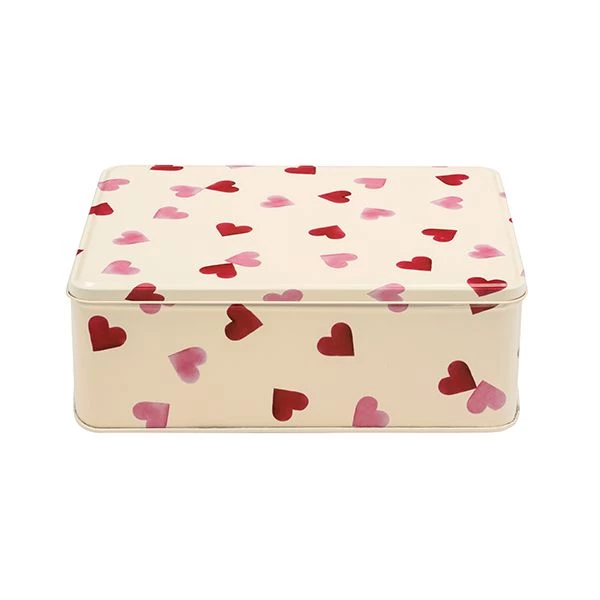 Emma Bridgewater Pink Hearts Deep Rectangular Tin