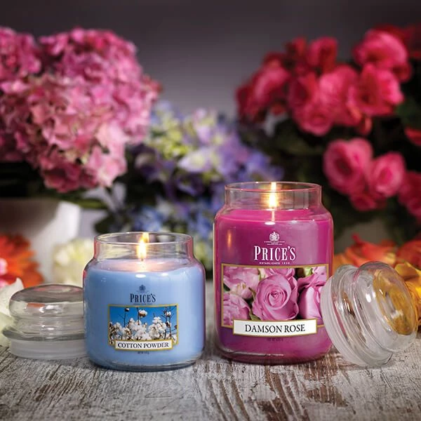 Price's Prices Fragrance Collection Cotton Powder Medium Jar Candle - Image 2