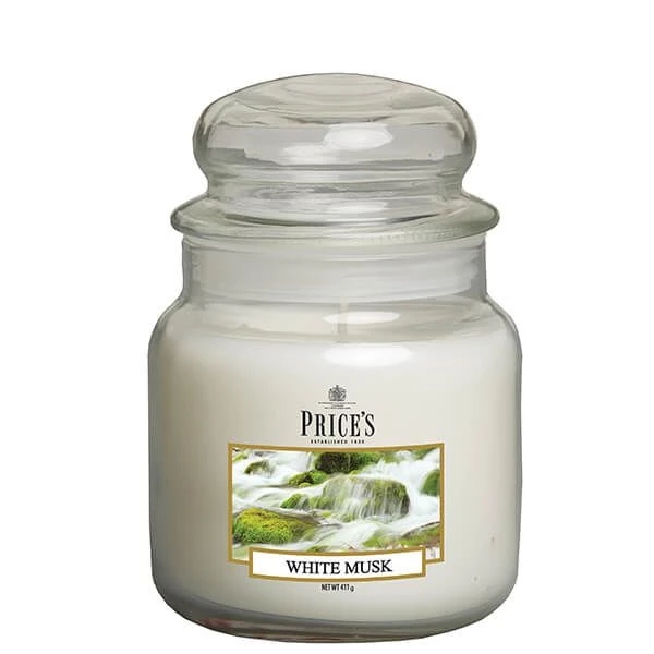 Price's Prices Fragrance Collection White Musk Medium Jar Candle