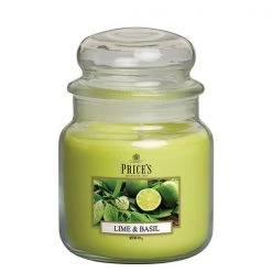 Price's Prices Fragrance Collection Lime / Basil Medium Jar Candle