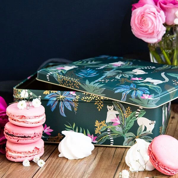 Sara Miller London Sara Miller Tahiti Lemur Deep Rectangular Storage Tin - Image 2